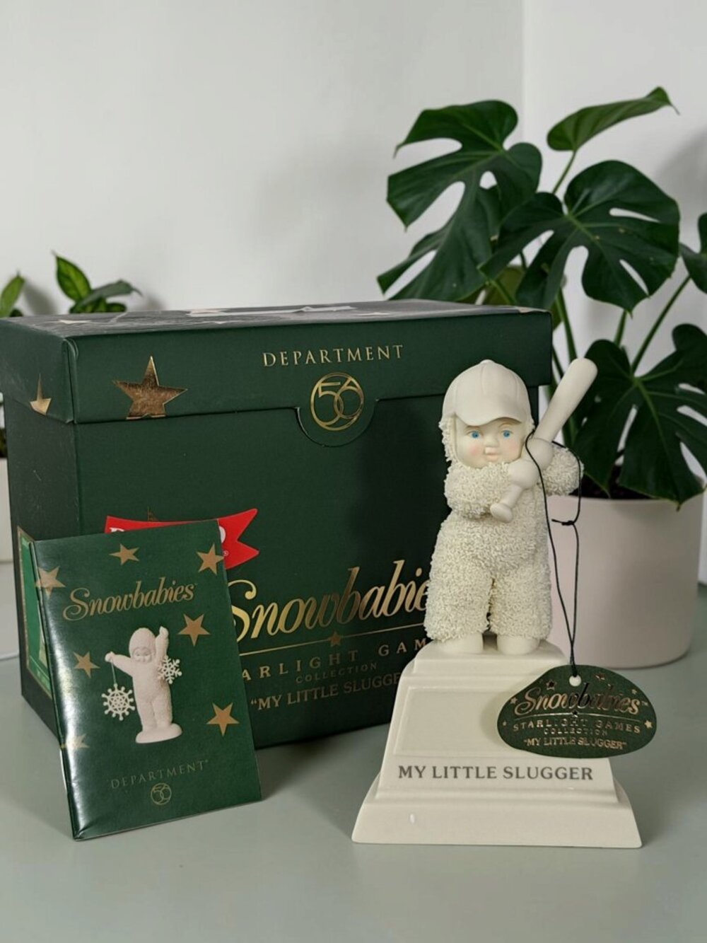 Dept 56 Snowbabies MY LITTLE SLUGGER baseball 2003 Personalize NIB